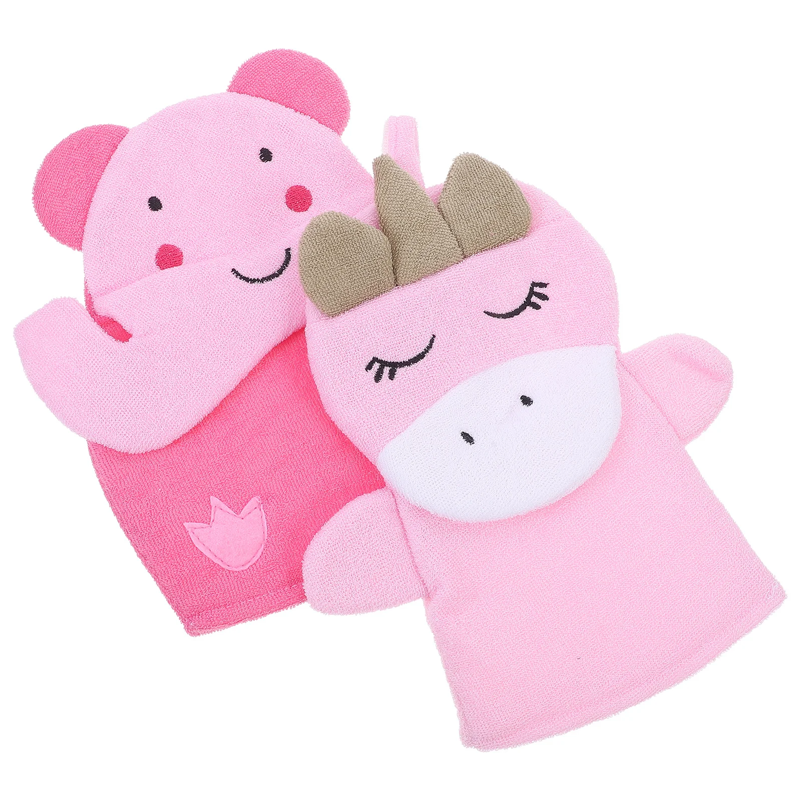 2 قطعة قفازات التقشير الكرتون نمط دش الجسم تنظيف ميت الاستحمام لوازم الرعاية العميقة قفازات الاستحمام