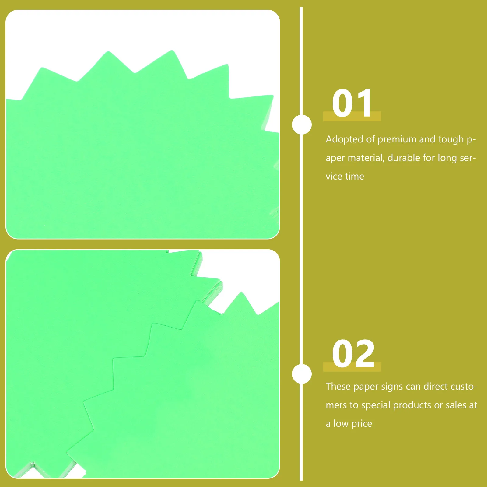 100Sheets Price Label for Goods Explosion Shaped Creative Commodity Price Signs Fluorescent Paper Retail Supermarket Sale