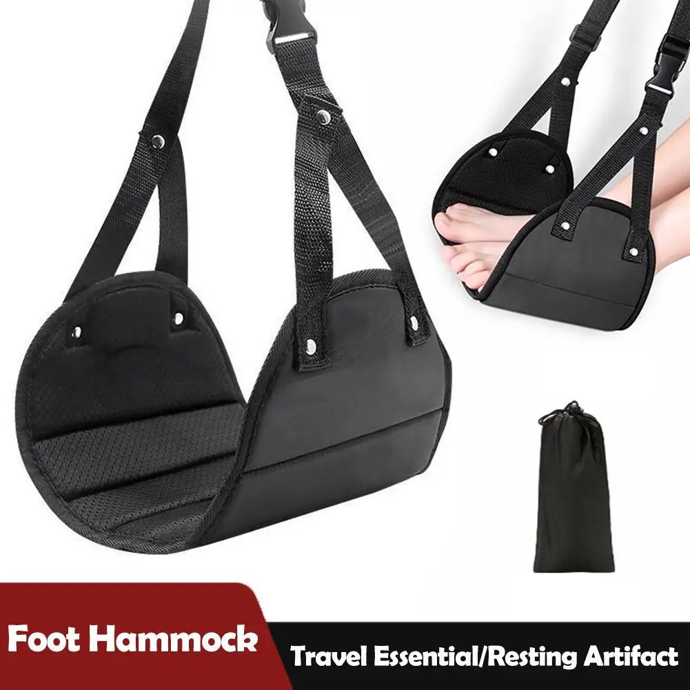 Foot Rest Airplane Footrest Made High Quality Foam Portable Travel Footrest Carry-On Adjustable Height Airplane Foot Hammock