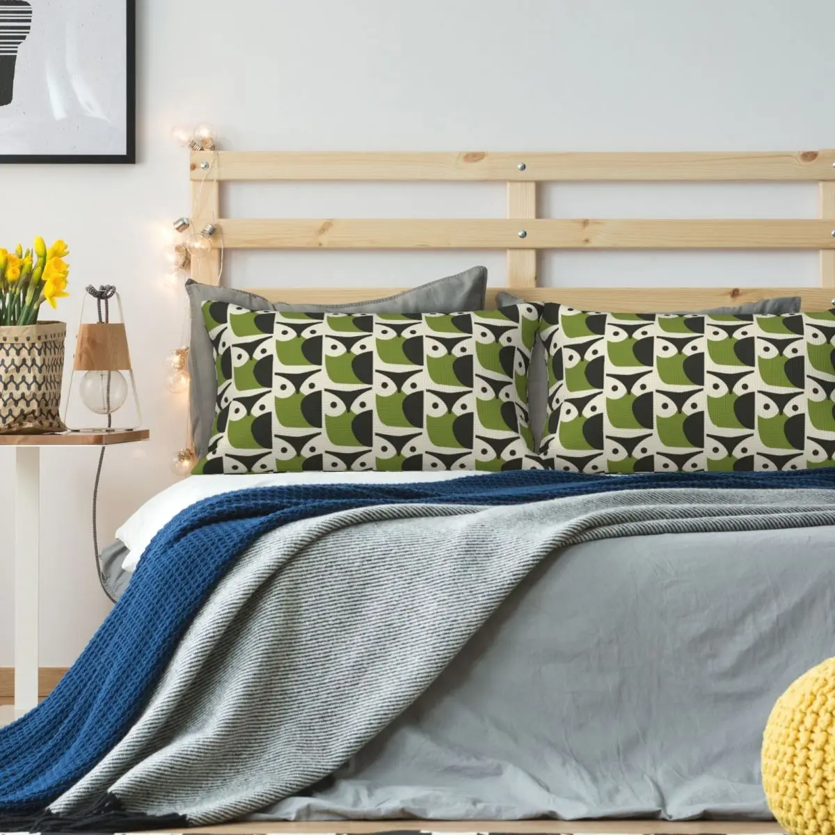 Orla Kiely Owl Rectangle Linen Pillowcase Cushion Cover Polyester Decor Bedroom Home Comfort Throw Pillow