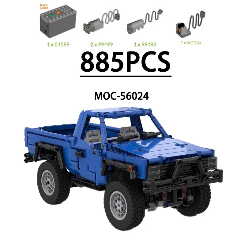 

Конструктор MOC-56024: Модель внедорожного грузовика, 885 деталей, развивающая игрушка для детей, подарок на День рождения, Рождество, Новый год