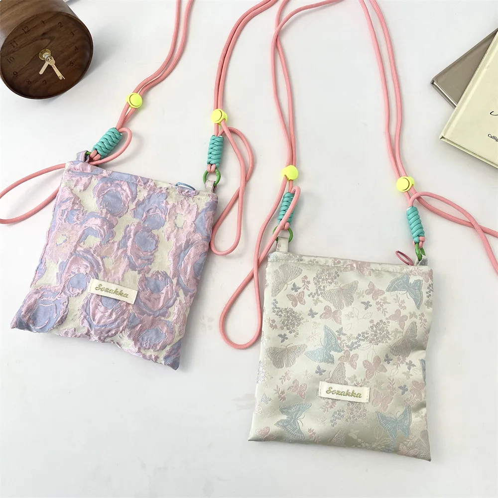 

Butterfly Printed Mobile Phone Bag Exquisite Smartphone Storage Bag Crossbody Bag Adjustable For Outdoor Activities Party