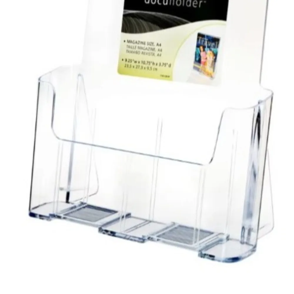 A4 حجم كتيب حامل البلاستيك عدم الانزلاق الايداع مجلة الرف مائل الظهر الطراز الحديث نشرة عرض موقف غرفة نوم #5