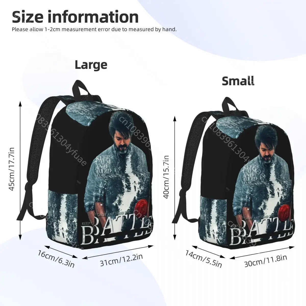 Leo Movie Backpack Vijay Kawaii Backpacks Women Men Cycling Large School Bags High Quality Rucksack