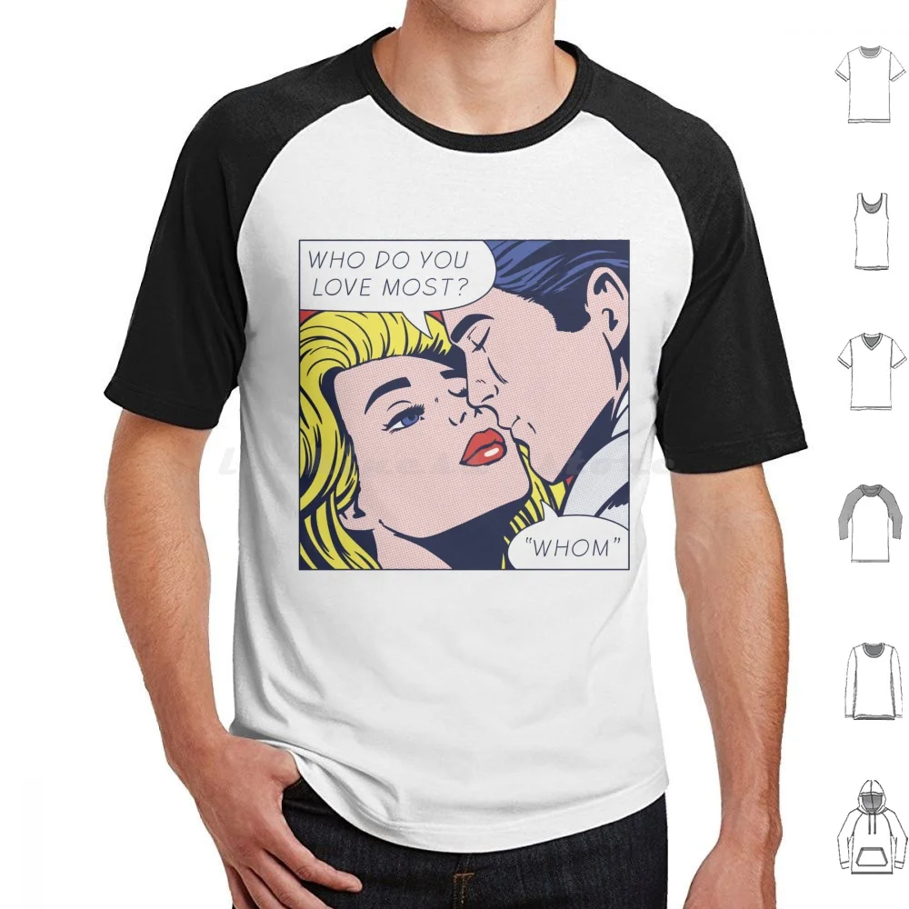 

Pop She Loves Grammar Футболка Хлопок Мужчины Женщины DIY Печать Pop Pop Art Popart Lichtenstein 60s Винтаж Ретро Comic Crying Tear