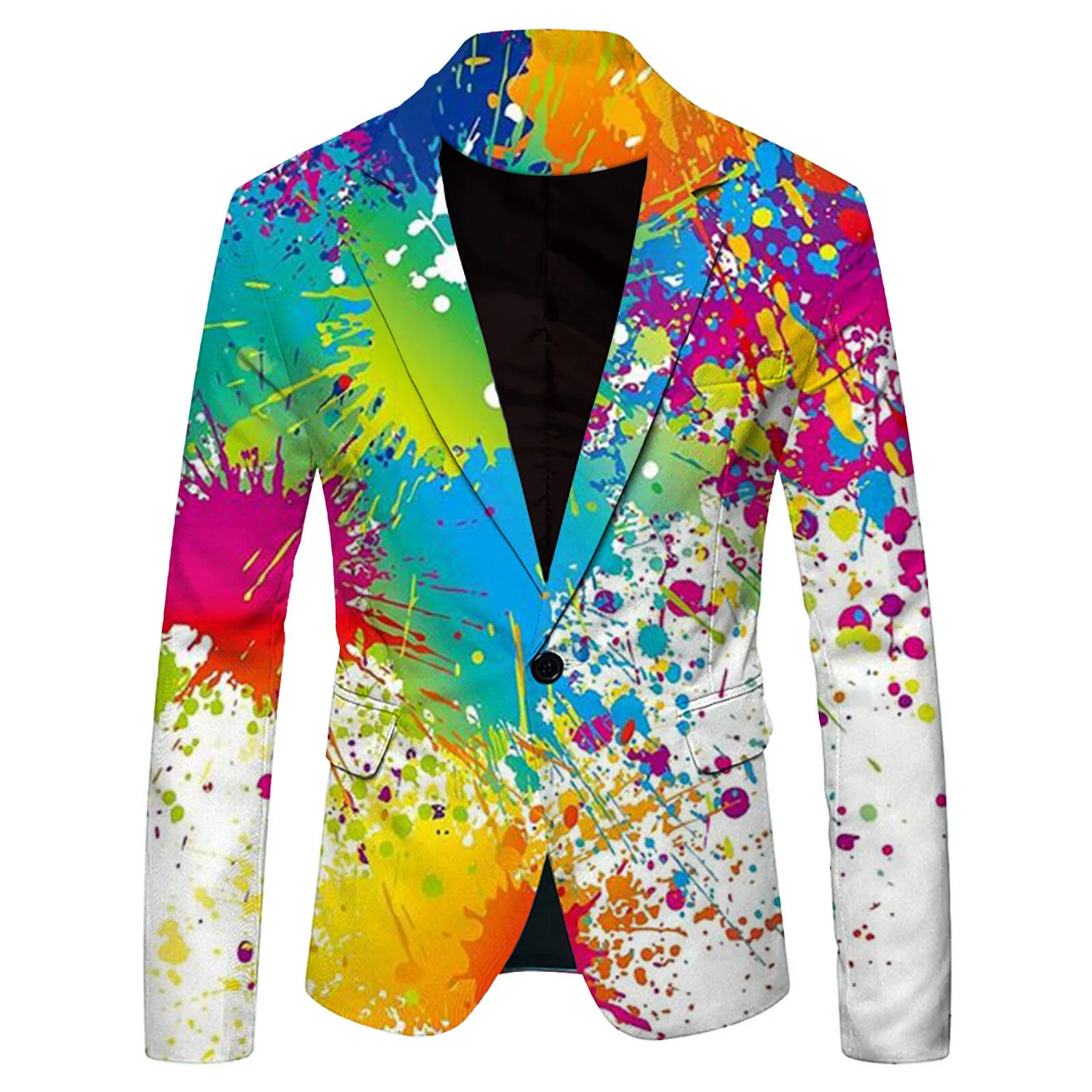 Men Shawl Lapel Blazer Design printed Sequin Suit Jacket Dj Club Stage Singer Clothes Nightclub Blazer Wedding Party Suit Jacket