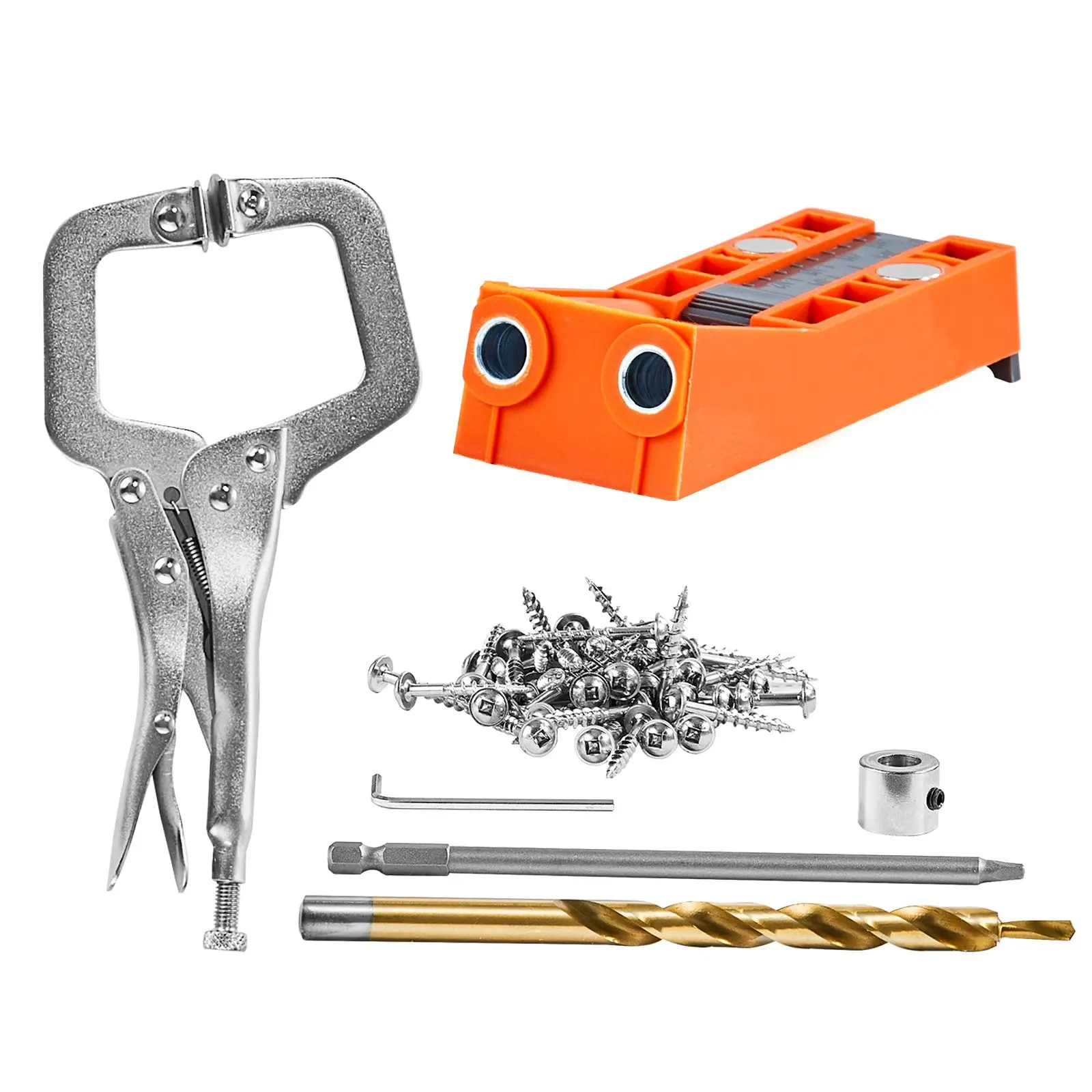 Pocket Hole Jig, 56 Pcs Mini Jig Pocket Hole System with 9