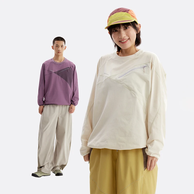 Unisex Outdoor Hiking Lightweight Quick Dry Sport Long Sleeve T-Shirts for Men Women Streetwear City Walk Loose Casual T-Shirts