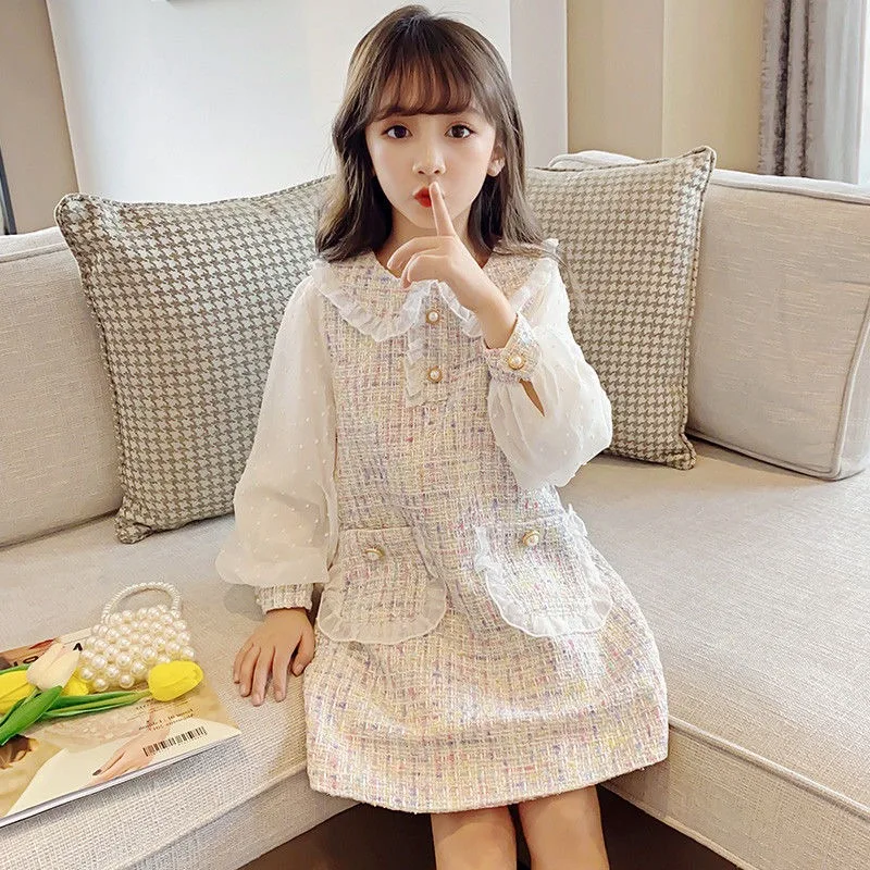 

Girls' 2025 New Arrival Stylish Long Sleeve Princess Dress for Spring/Autumn 4-12 Years Old