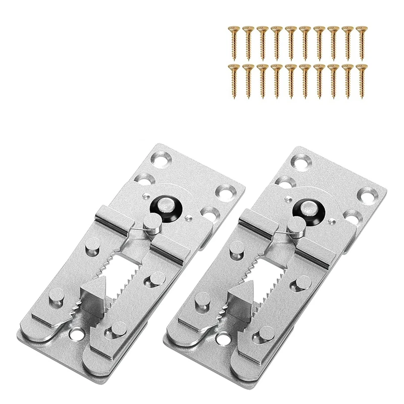 ABSS-Sectional Couch Connectors, Thickened Interlocking Alligator Couch Connectors To Make Sectional Stay (4 Pack+40 Screws)