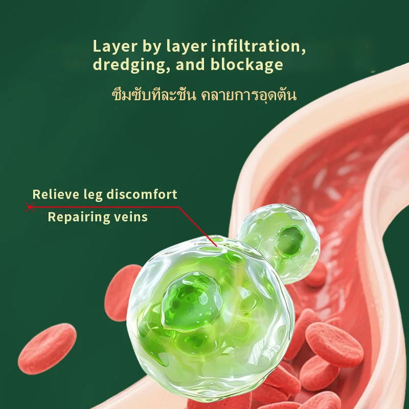 Thai Vein-Relaxing Health Care Ointment to Relieve Discomfort Caused by Blood Vessel Dilation, Soreness, Numbness, and Swelling, External Care Application Ointment view 4
