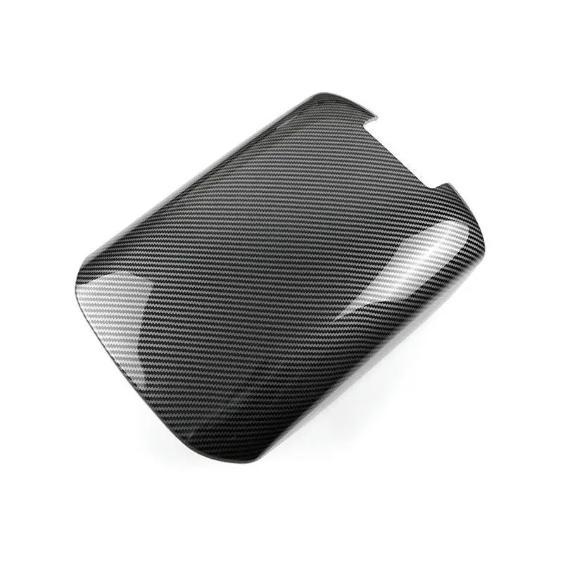 Carbon Fiber Style Car Accessories Central Armrest Box Cover Trim For Porsche Cayenne 2011 2012 2013 2014 2015 2016 2017