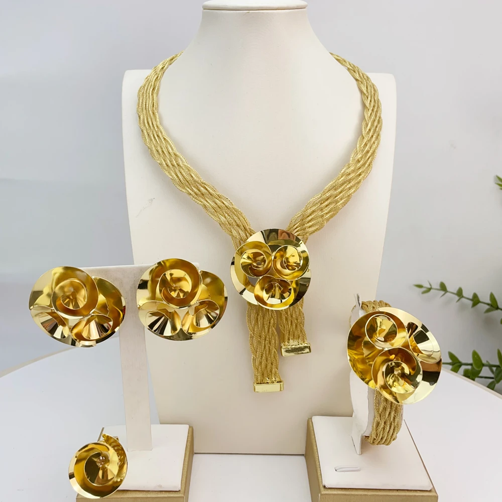 

Latest Brazilian Exquisite Handmade Beautiful Necklace Wedding Party Accessories Fashion Women Jewelry Set FHK28052