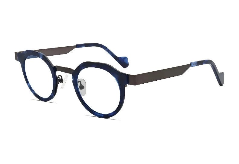 Retro Hochwertige Acetat-Brillen, handgefertigt in Japan, mit einem runden, modischen Rahmen, Unisex-Designer-Markenbrille. – Detail 19