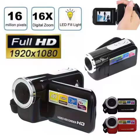 Vlog Camera 1080P Full HD 16 Million Pixels DV Camcorder Digital Video Camera 16X Digital Zoom Camera With Fill Light New Gifts