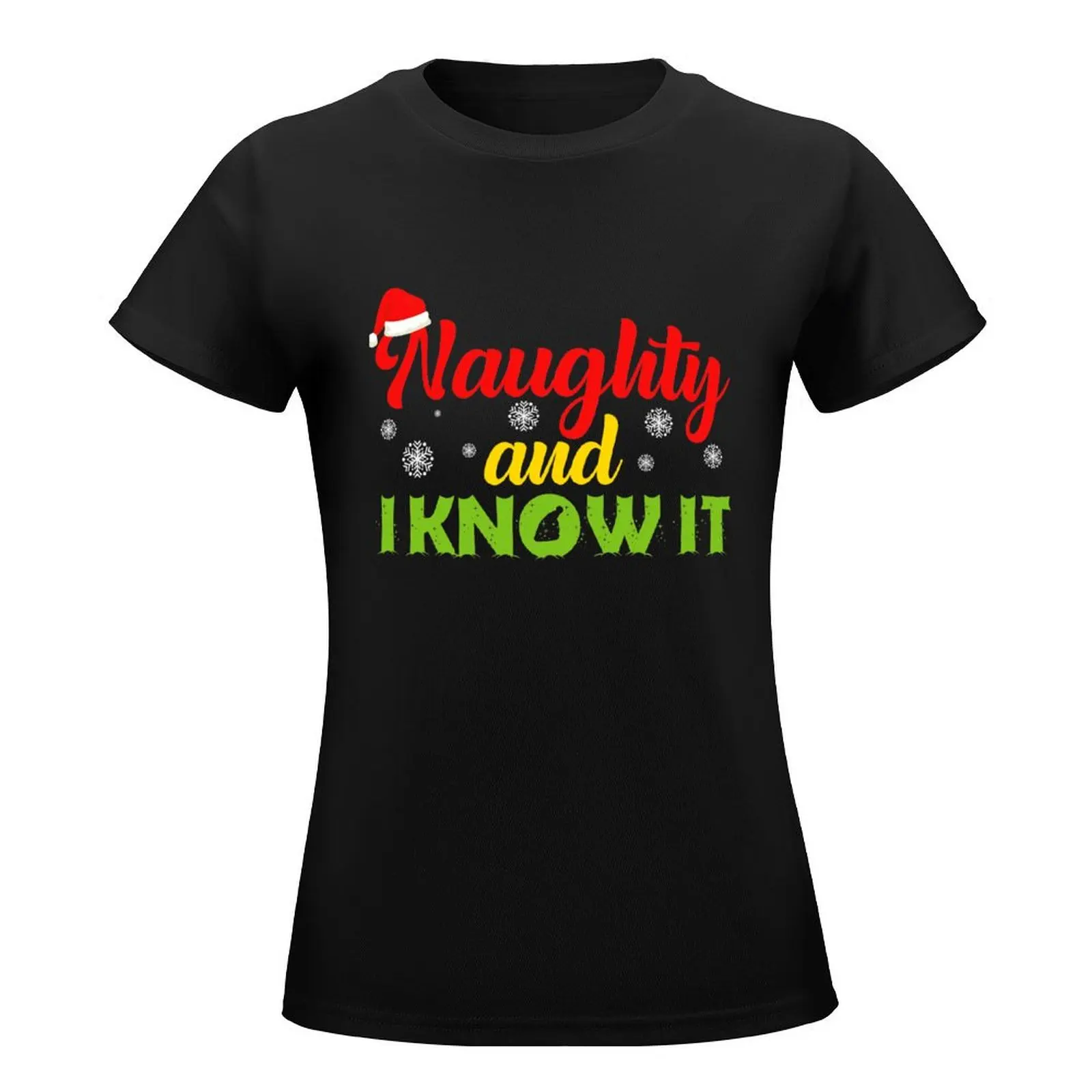 Naughty and I know it T-Shirt aesthetic clothes Short sleeve tee vintage clothes designer clothes Women luxury