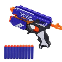 Kit de pistola de juguete Manual para niños, balas blandas de plástico para dardos Nerf, pistola de juguete, pistola de dardos de largo alcance, juguetes para niños, regalo de Navidad