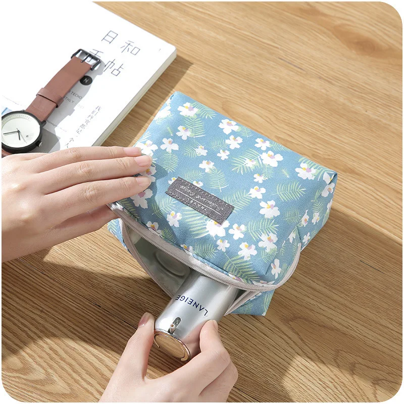 Women Sanitary Pad Pouch Cotton Girls Cosmetic Bags Makeup Bag Napkin Bag For Ladies Tampon Organizer Bag Mini Cosmetic Bags