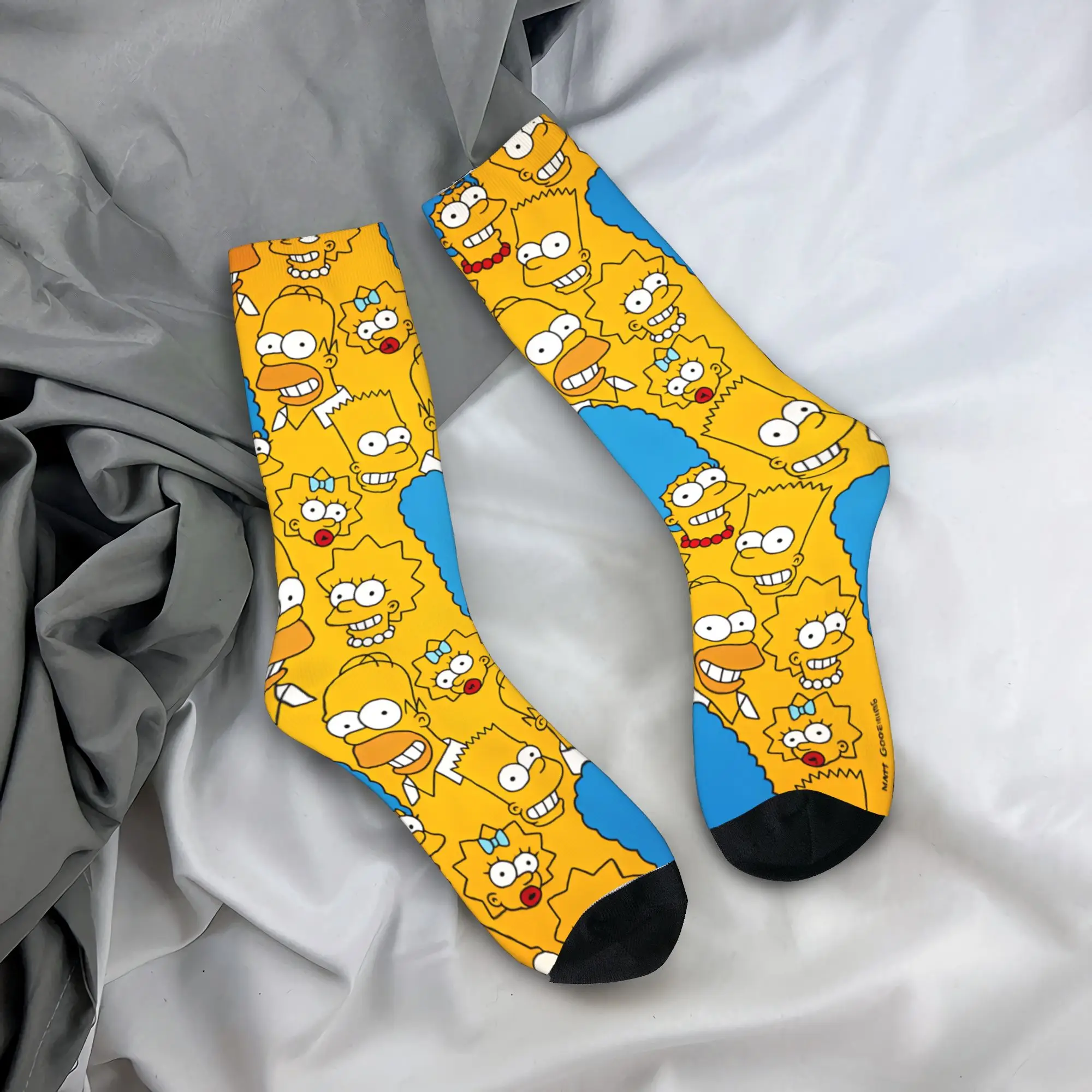 The S-simpsons  Stockings  Leisure Socks Women Men Medium Soft Socks Autumn Cycling Design Non-Slip Socks Gift