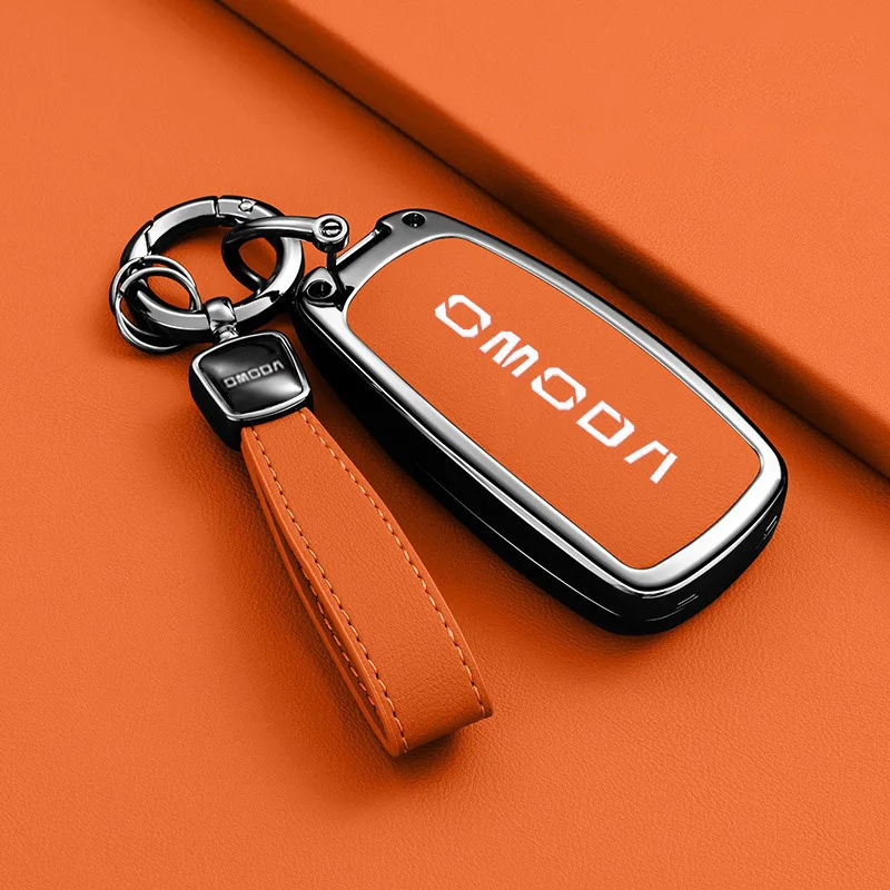Zinc Alloy Key Fob for Chery Omoda 9 C5 5 Phev Premium 2025 2026 Keychain Remote Case Cover Holder Housing Shell Car Accessories