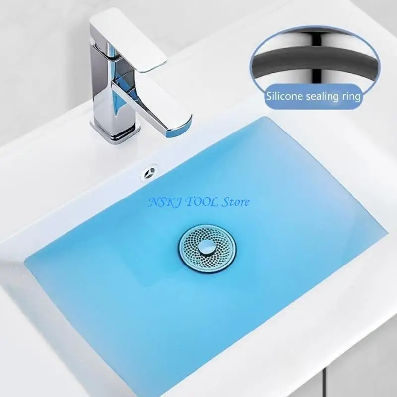 

L8RC 2Pcs Bathtub Plugs Anticlogging Drain Filter Wash Basins Sink Drain Stopper Push-type Bounce Cores Drain Hair Catcher
