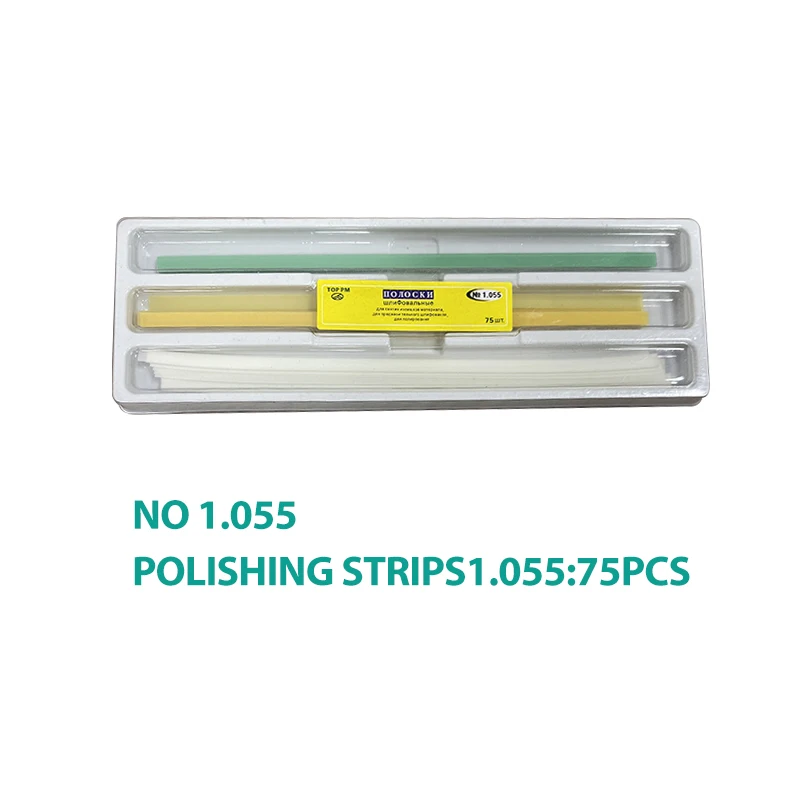 75Pcs/Box Disposable Dental Polishing Strip 4*150mm Tooth Interdental Resin Surface Grinding Whitening Sanding Dentist Material