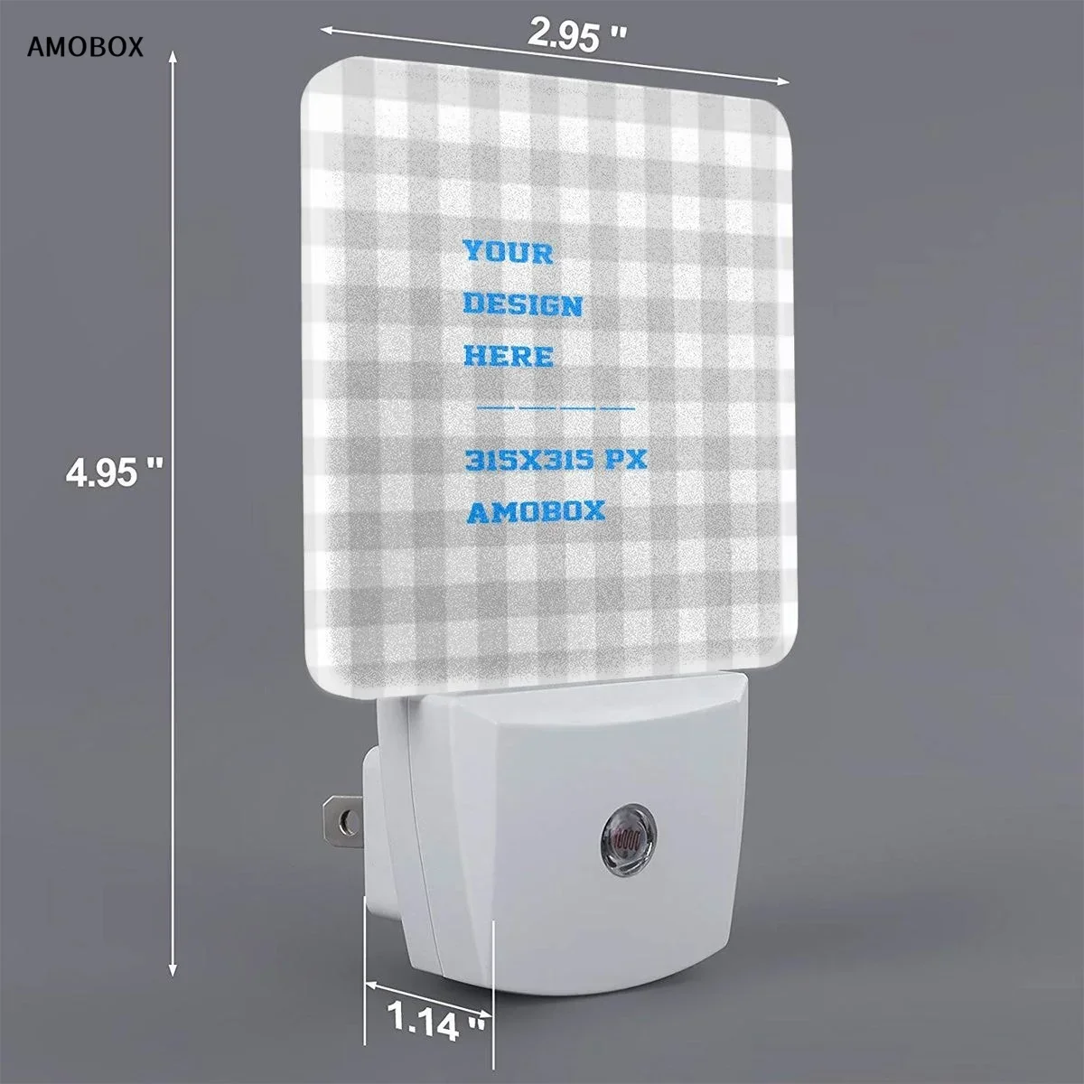 AMOBOX-Custom Plug in Night Light with Dusk to Dawn Sensor for Kids Bedroom, Nursery, Hallway, Stairway,Bedroom, Bathroom