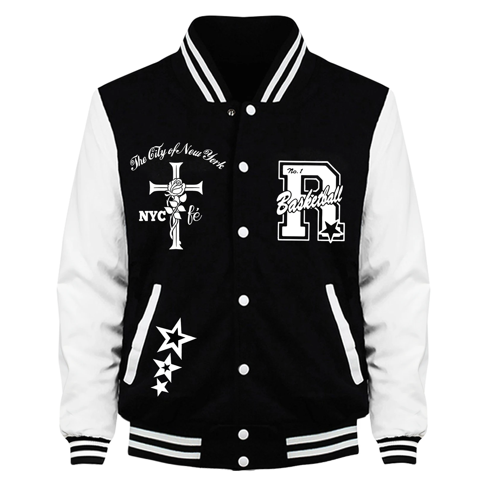 

Мужское винтажное пальто с принтом «Город Нью-Йорка No 1, свободные куртки в стиле хип-хоп, осенняя флисовая куртка, повседневная универсальная уличная одежда унисекс