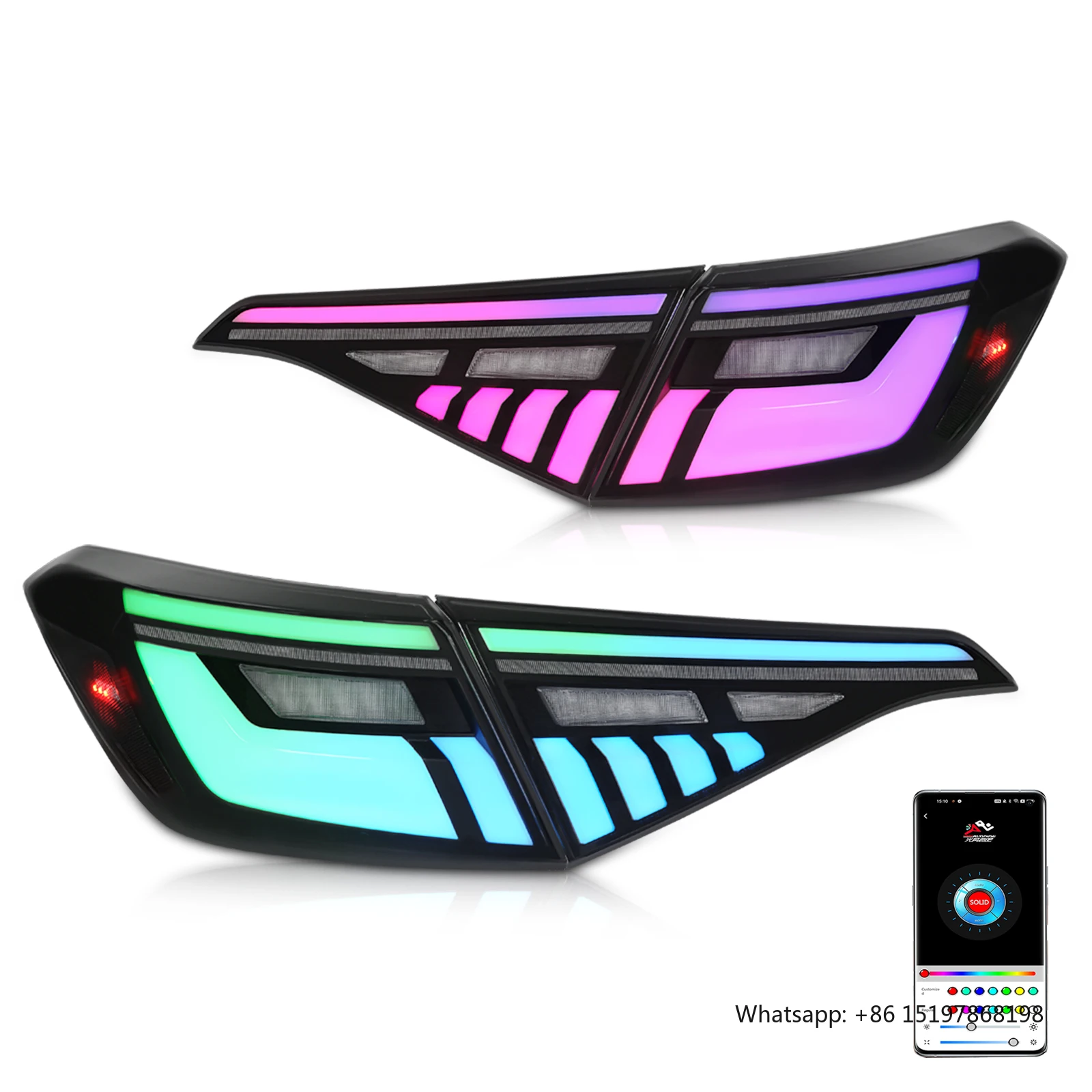

Архаичные светодиодные задние фонари RGB Civic 11-го поколения, седан, задний фонарь, последовательный поворот для Honda Civic, задние фонари 2021 2022 2023