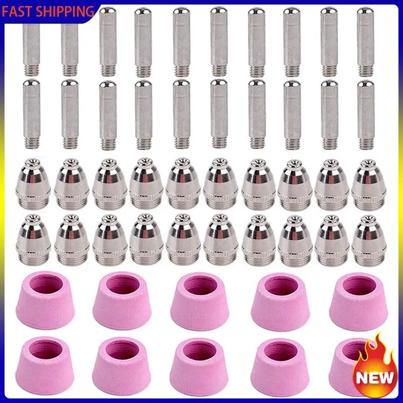 

Especial 200Pcs Plasma Cutter Torch Consumables Electrode Nozzles Cups Kit For AG-60 SG-55 WSD-60 Fit CUT-60 LGK-60 Plasma Cutte