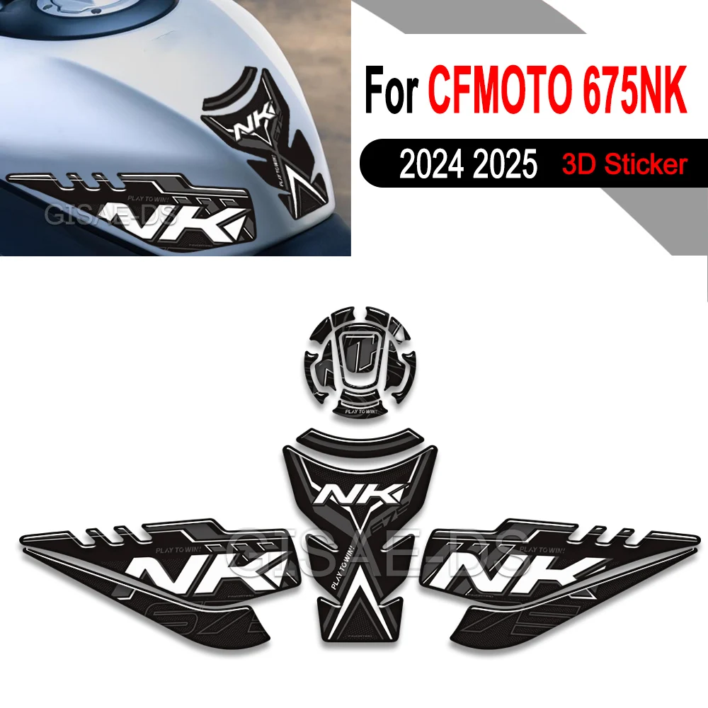 

3D Motorcycle Tank Cap Sticker Tank Pad Fuel Cap Protection Decals For CFMOTO 675NK 675 NK 2024 2025
