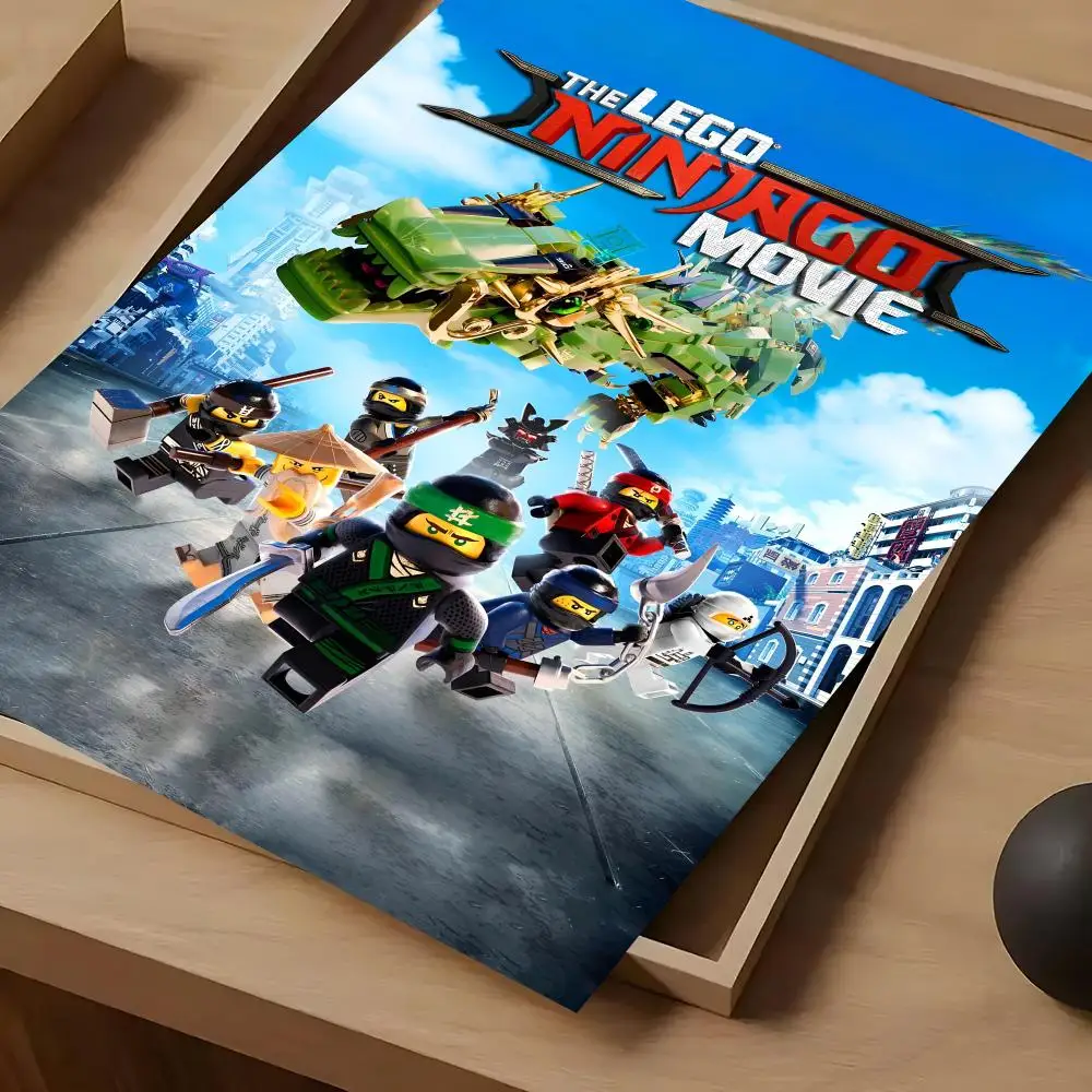 Cool L-LEGOs Cartoon N-Ninjago Poster For Self-adhesive Art Waterproof Paper Sticker Coffee House Bar Room Wall Decor view 4
