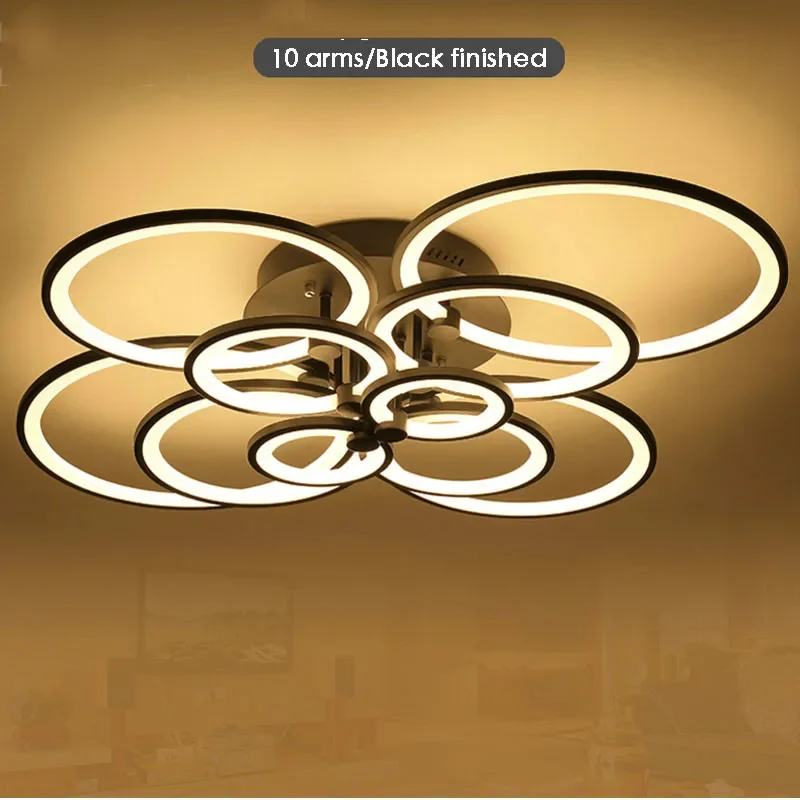 Black/White Color Modern LED Ceiling Lights  Living Room Bedroom Plafon Home Lighting  Lamp   Fixtures