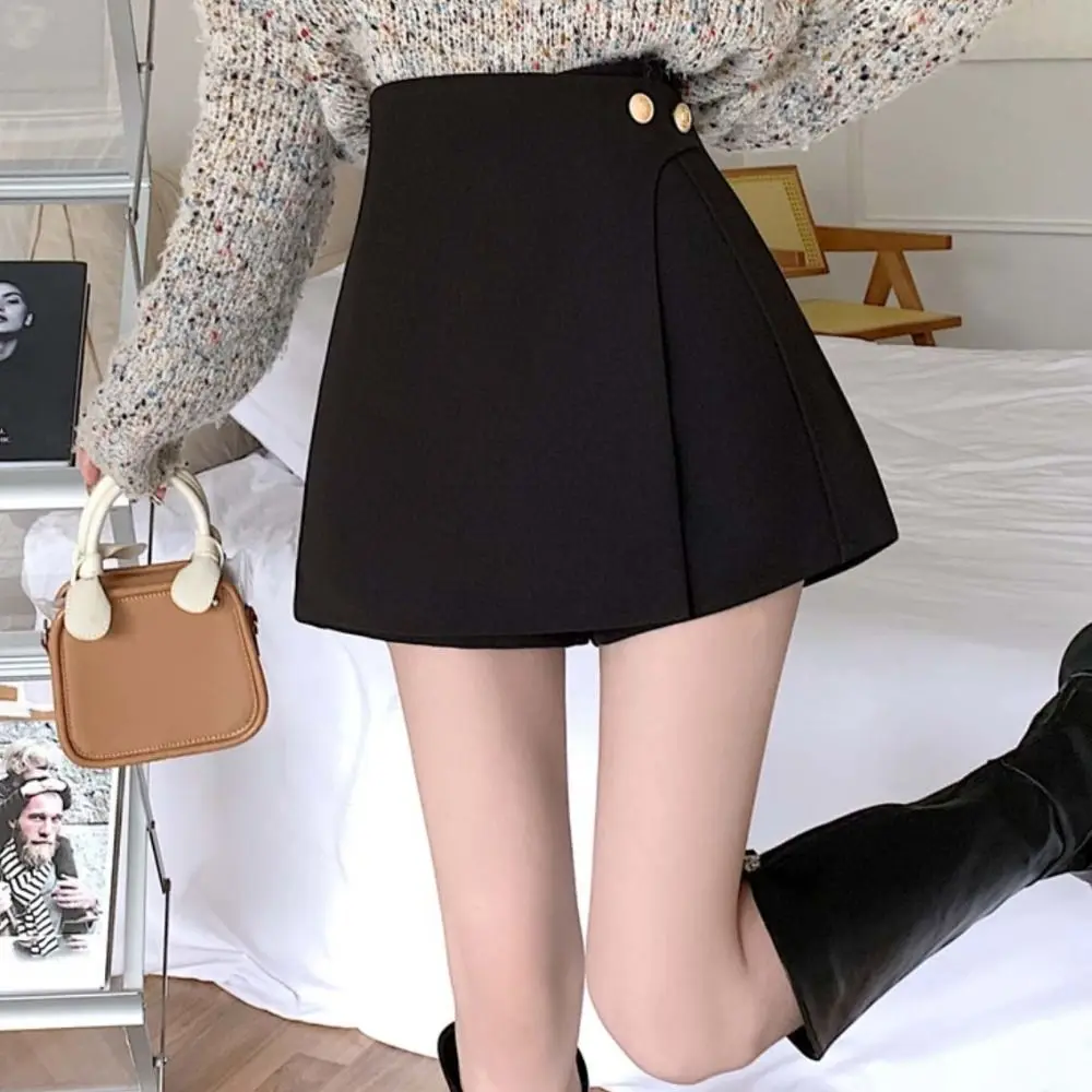 Asymmetrical A-line Fake Two-piece Shorts High Waist Large Size Golf Sports Mini Skirt Shorts Outwear Shorts Y2K