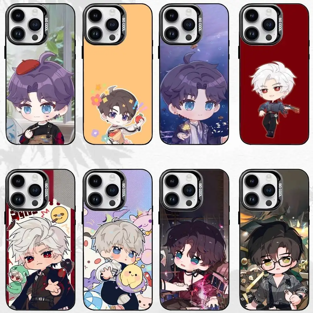 حافظة هاتف L-Love And D-Deepspace لهاتف iPhone17,16,15,14,13,12,11 Plus، Pro Max غطاء أسود غير لامع مقاوم للصدمات