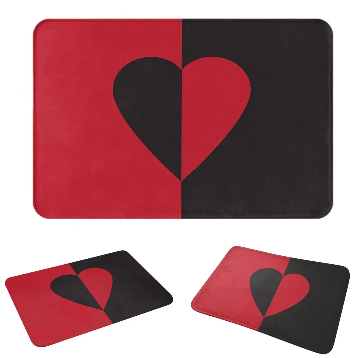 Gothic Queen Of Hearts And Ace Of Spades Playing Card Doormat Durable Carpet Rug Kitchen Entrance Home Floor Mat for Bedroom
