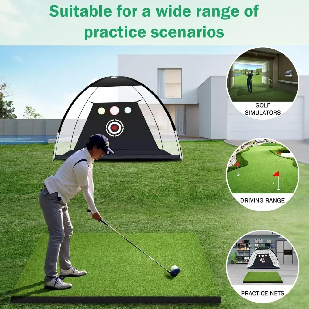 

Golf Mat, 5x4ft 31MM Thickened Golf Practice Mats, Home Training Mats Improve Golf-Lover Batting and Swing Skill