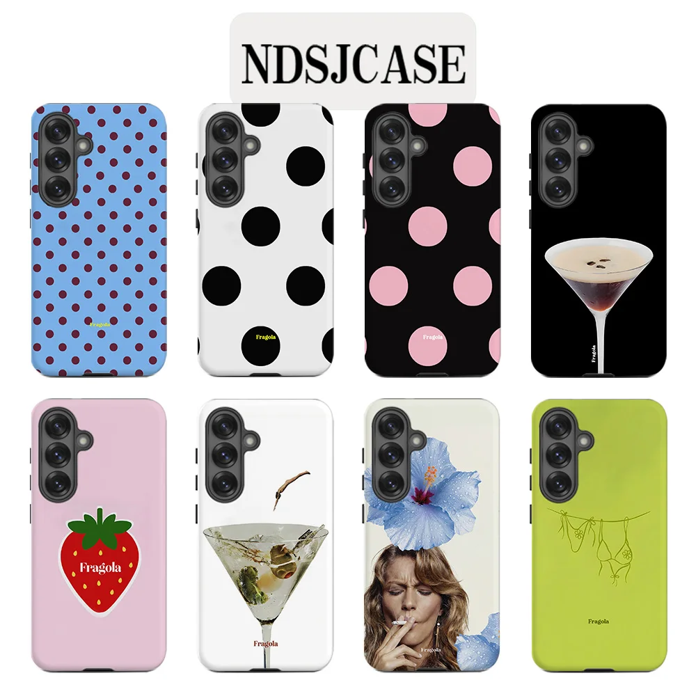 Capa de Telefone Luxuosa Clmj DALMATA ESPRESSO para Samsung Galaxy S20 S23 S24 S25 S26 FE Plus Ultra Edge 4G 5G com Dupla Camada