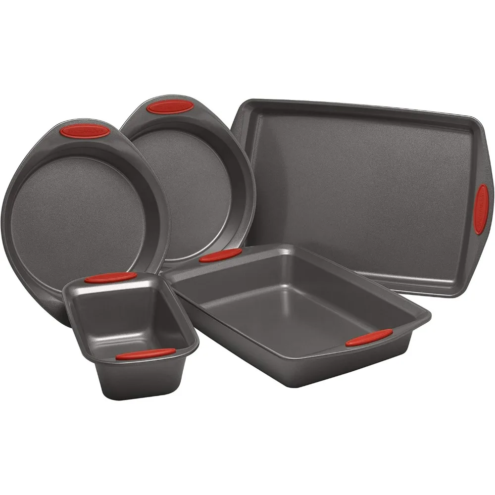 

Rachael Ray Nonstick Bakeware with Grips includes Nonstick Bread Pan, Baking Pan, Cake Pans and Cookie Sheet / Baking Sheet - 5