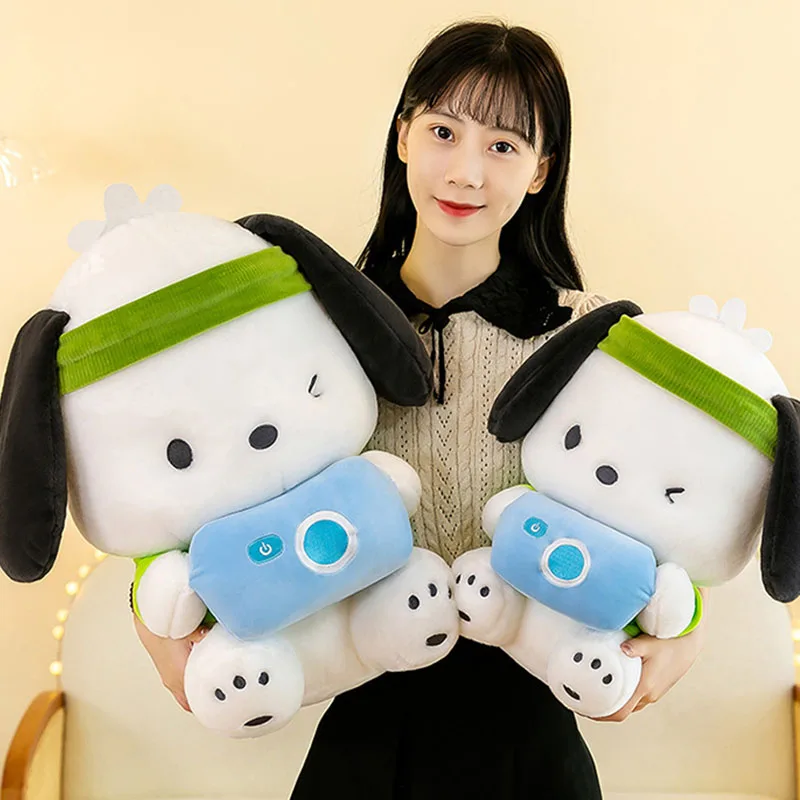 45CM Sanrio Plush Stuffed Doll Cute Pacha Dog Toy Soft Plush Pillow Camera Dog Kawaii Cloth Doll Children's Birthday Gift Girl