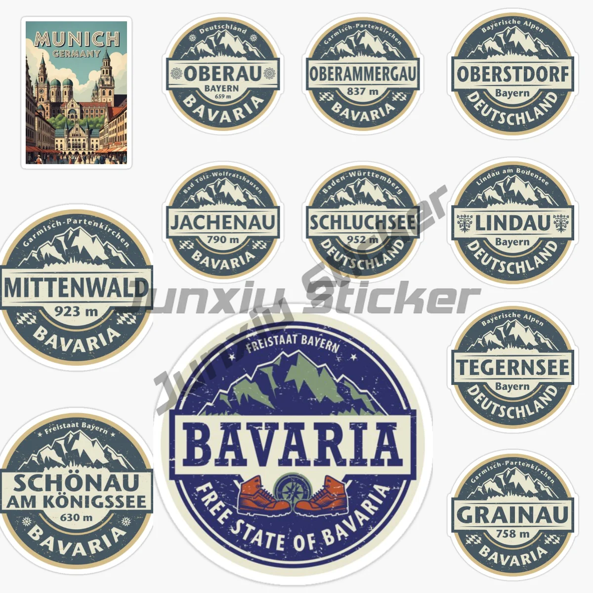 

GERMANY BAVARIA Travel Scenery Car Sticker Vinyl Self-adhesive Decal Decorative Decal