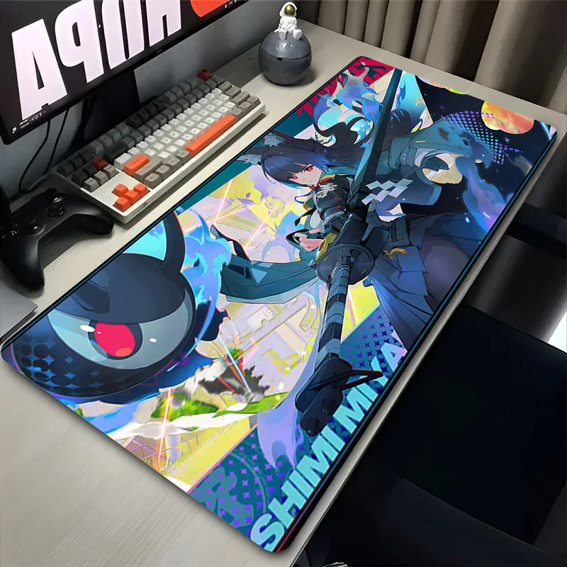 Zenless Zone Zero Hoshimi Miyabi Mouse Pad Gaming Accessories Computer Mousepad Anime ZZZ Keyboard Office Pads Rubber Mouse Mats