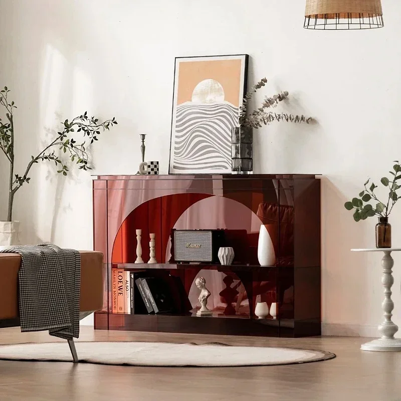 

CP porch cabinet acrylic door side cabinet light luxury minimalist porch table fireplace integrated display cabinet