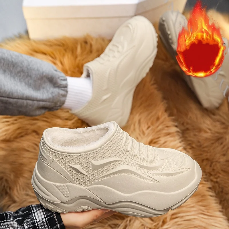 Cotton Shoes, New Autumn and Winter Models, Fleece-Lined and Thickened, Anti-Slip Snow Boots, Waterproof Cotton Shoes, Warm Shoes