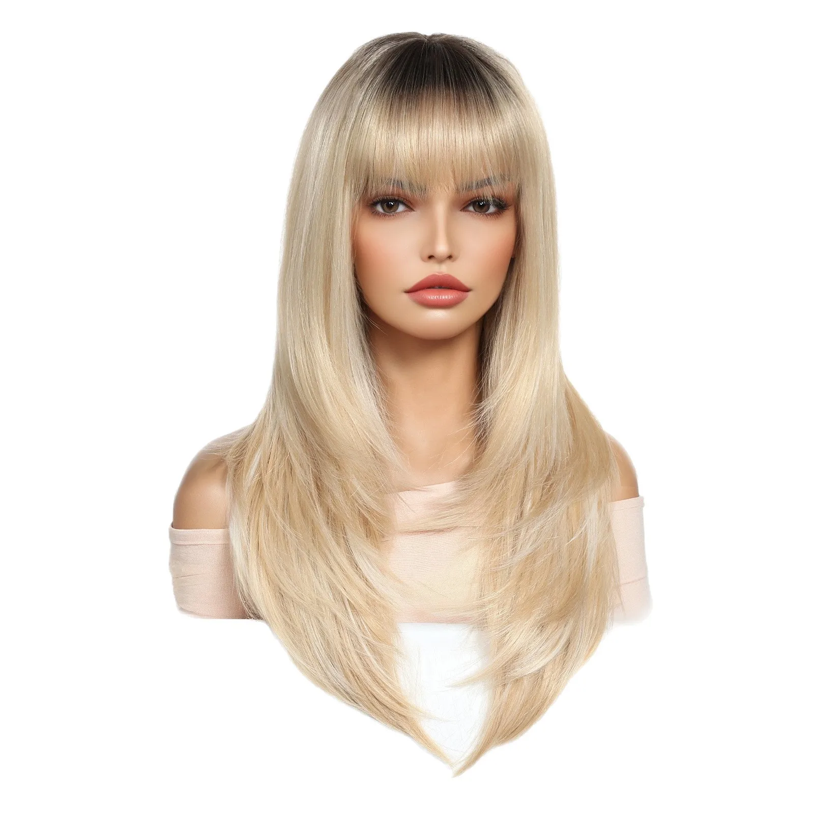 Layered Hairstyle Wig, Suitable for Young People To Wear, Fashionable and Classic, Multicolor Optional