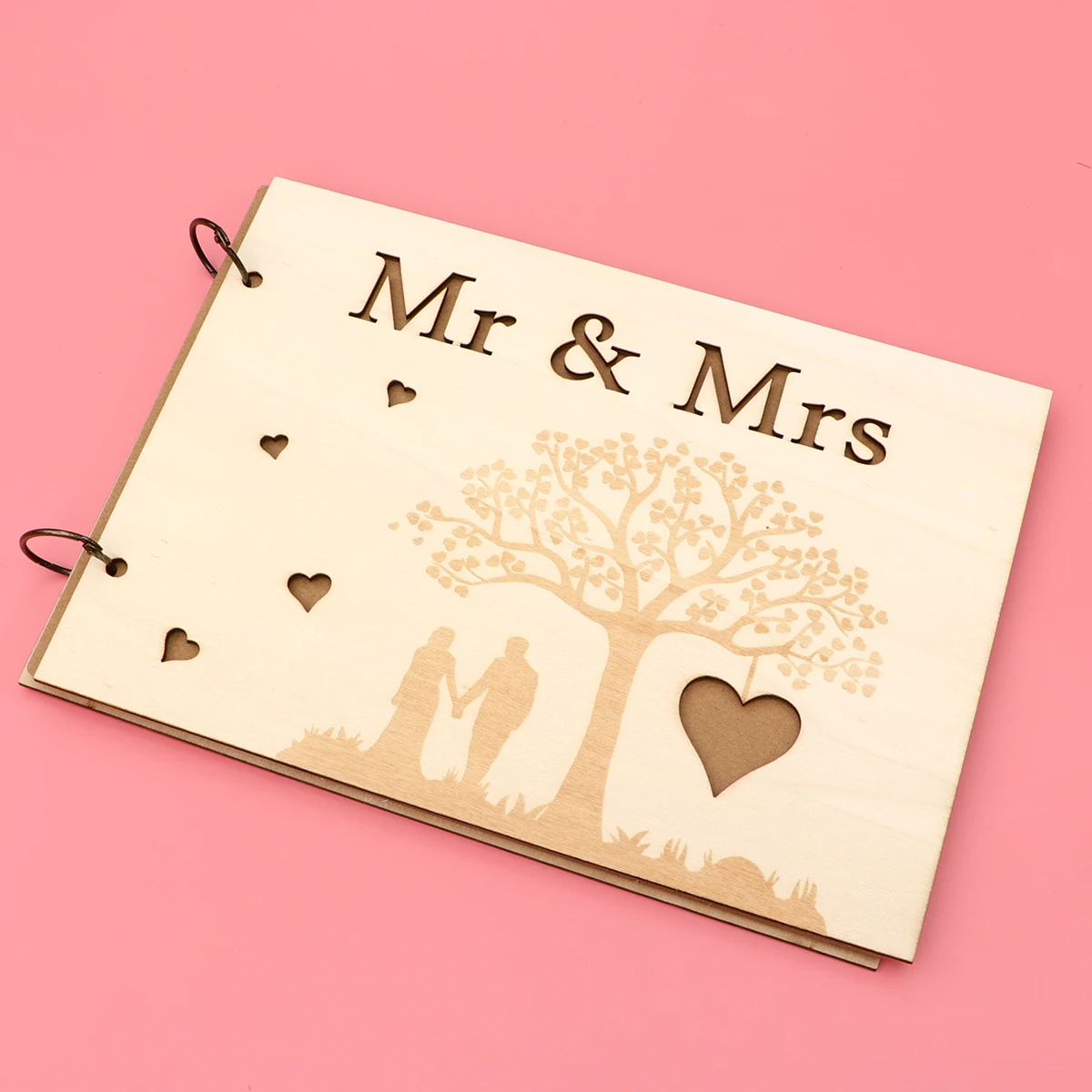 

Wooden Sign-in Book Guest Attendance Wedding Scrapbook for Album Fashion Stylish Party