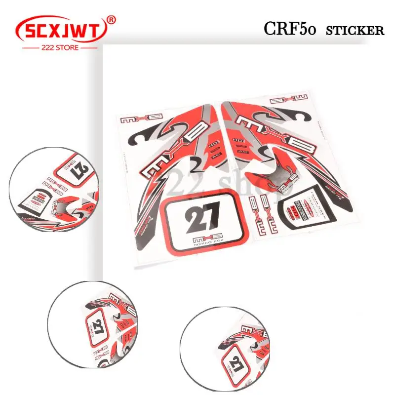 CRF50 Sticker Paster Red  Decal Stickers For CRF 50 Pit Dirt Bike Decals Motorcycle Accessories Motocross