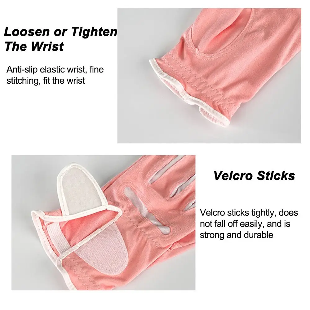 قفازات جولف نسائية عصرية قابلة للتنفس، قفازات رياضية مريحة مقاومة للاهتراء، قفازات جولف مرنة ناعمة لتدريب الجولف