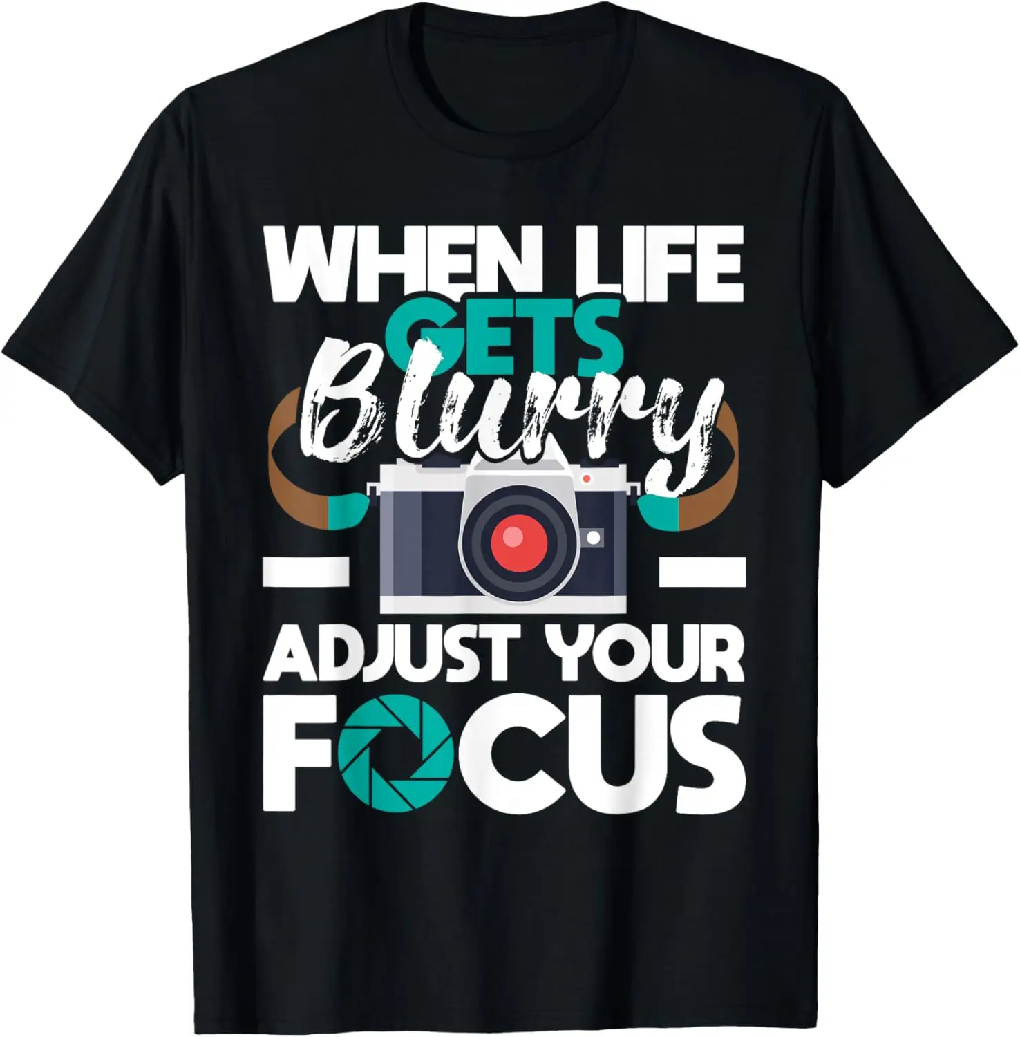 

Когда жизнь становится размыти - футболка с фотографом и камерой