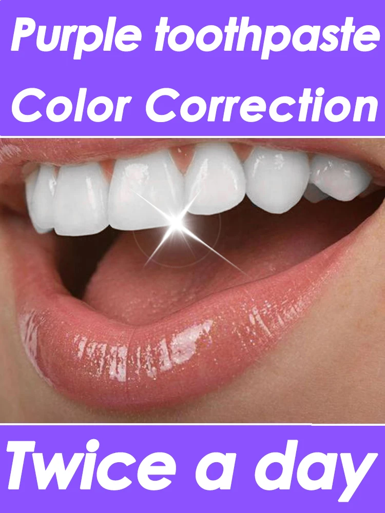 

Teeth Whitening Products Purple Toothpaste Tooth Brightening Essence Care Oral Stain Fresh Breath